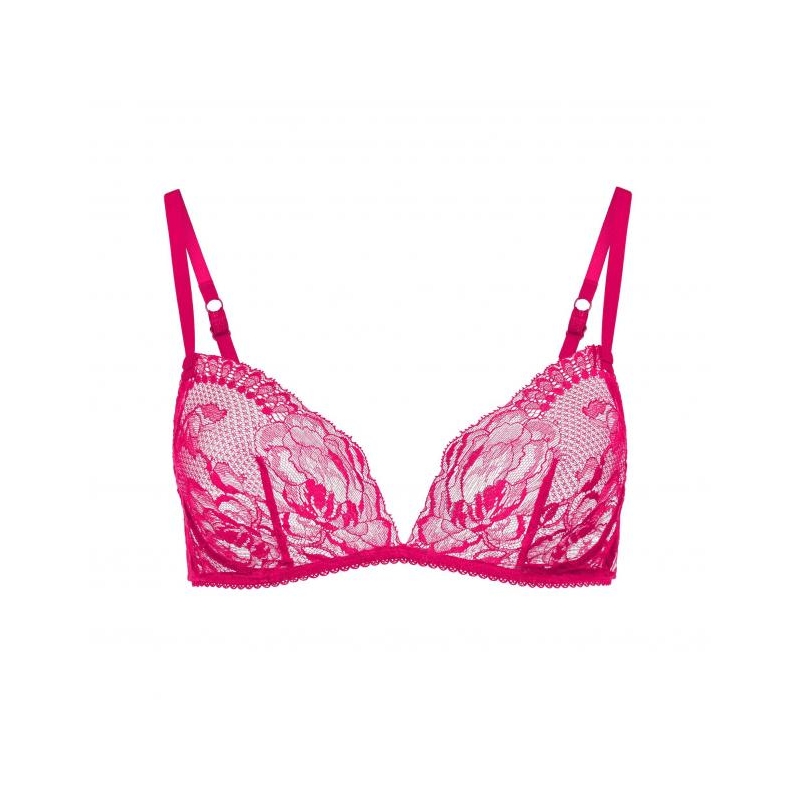 La Perla Brigitta Stretch Leavers Lace And Mesh Soft-cup Bra - Pink -  ShopStyle
