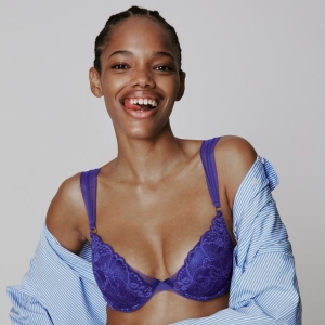 Shavonne  lace push up bra violet