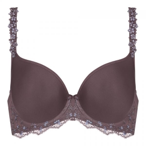 Delightful  spacer T-shirt bra full cup taupe noir